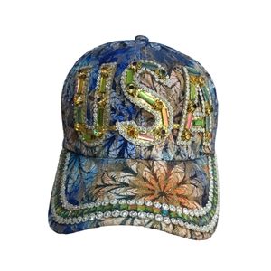 🆕 SPARKLE RHINESTONE USA HAT